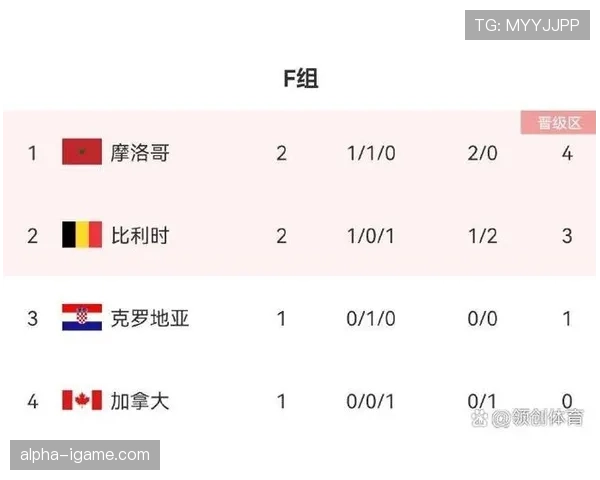 世界杯F组积分榜与赛程一览